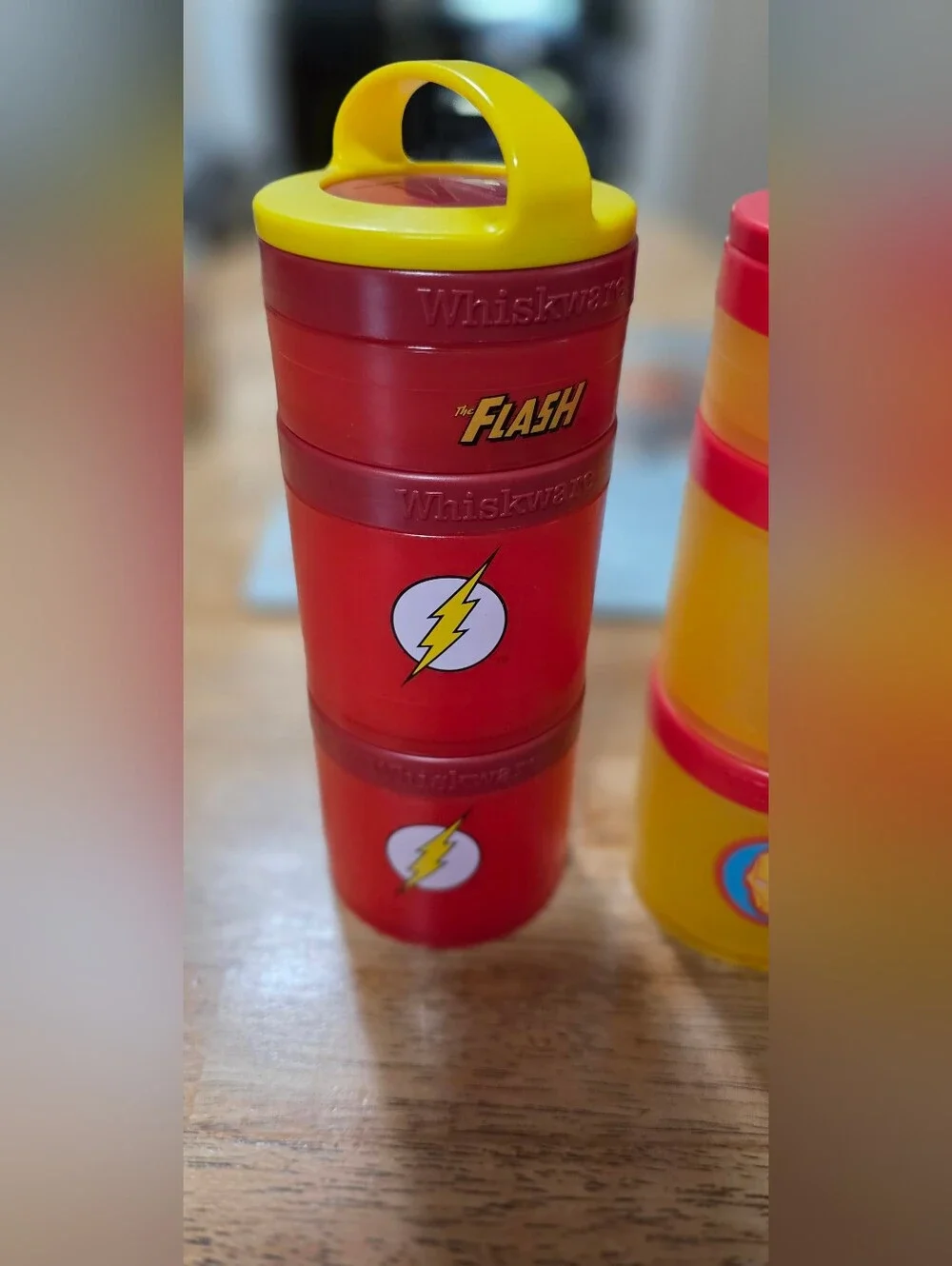 Marvel Stackable Kids Snack Containers - Iron Man Red & Yellow